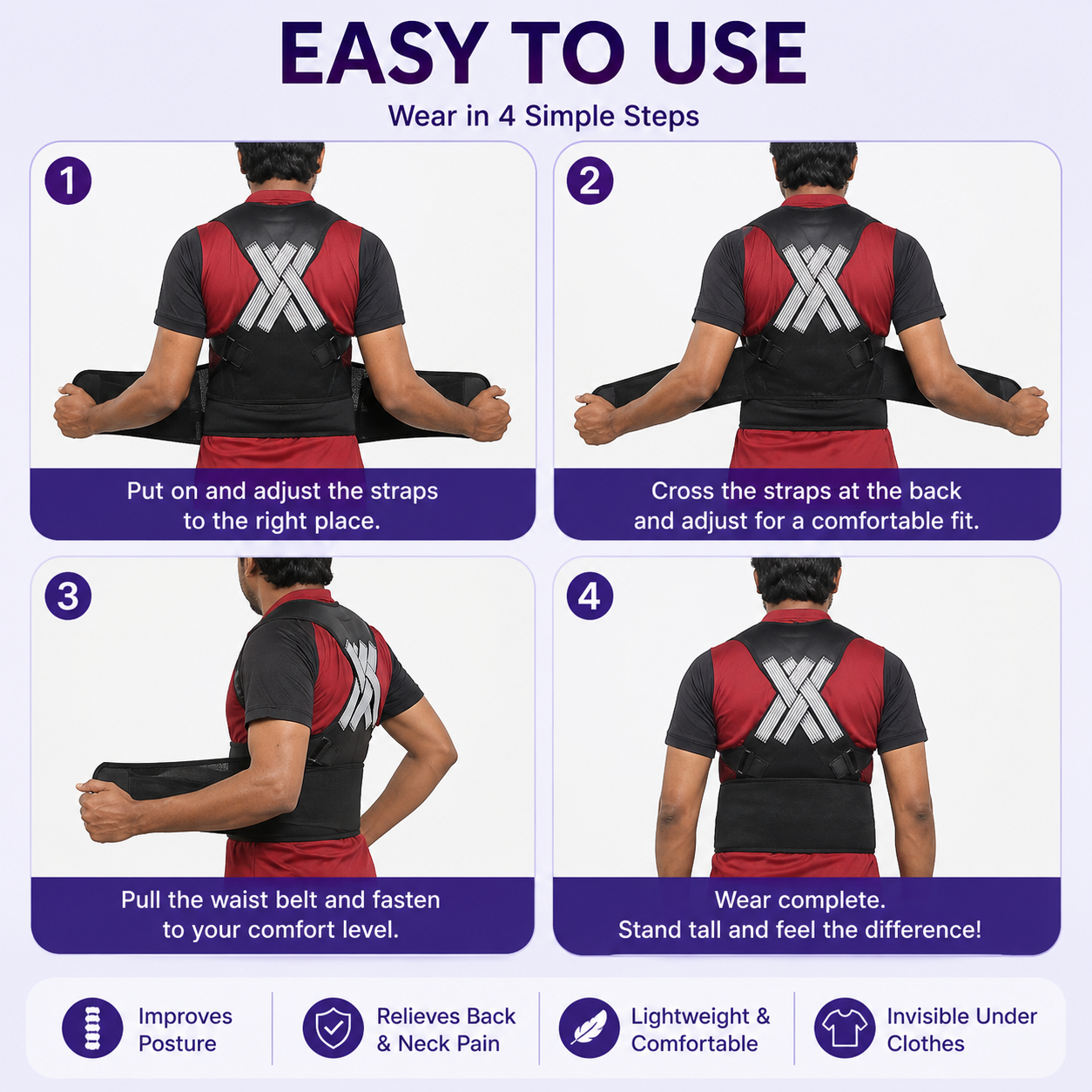 PostureFix Pro (Unisex + Free Size )